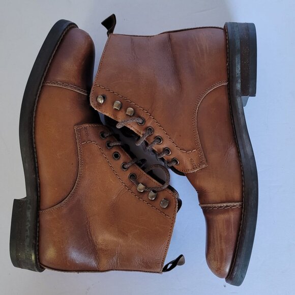 Coach Women's Leather Cap Toe Lace-Up Combat Ankle Boots. Size 5.5M - Picture 6 of 14